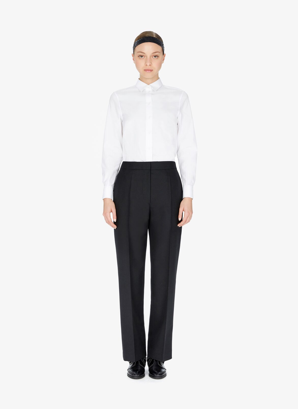 Pantaloni Eleganti In Misto Lana  ALAÏA PANTALONI ELEGANTI IN MISTO LANA  NERO